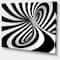 Designart - Spiral Black n White - Abstract Canvas Art Print